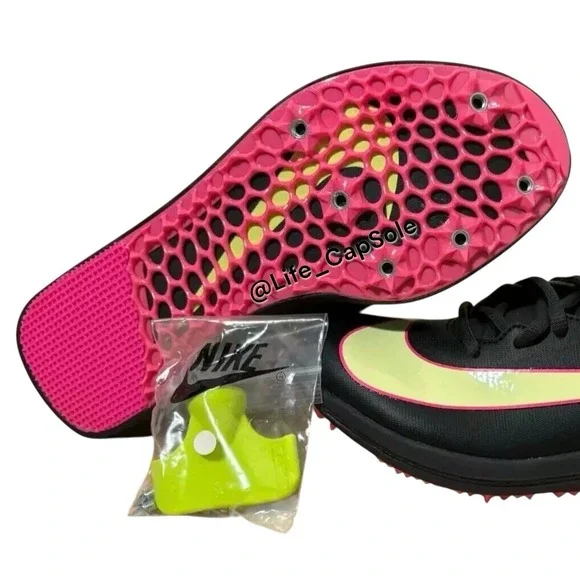 Size 5 Nike Triple Jump Elite 2 Black Pink Track Spikes AO0808-002 Men's /6.5wns